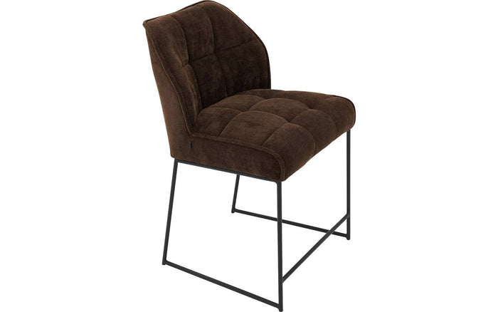 Goossens Counterstoel Ronnie, Counterstoel, zithoogte 65 cm - bruin