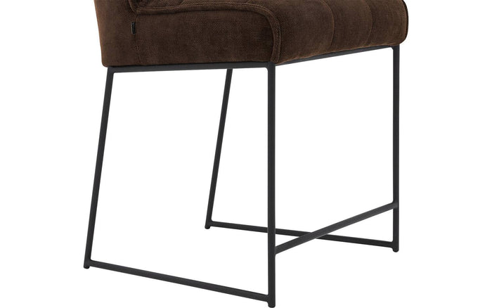 Goossens Counterstoel Ronnie, Counterstoel, zithoogte 65 cm - bruin