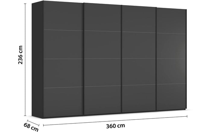 Goossens Kledingkast Finca in hoogwaardig meubelplaat