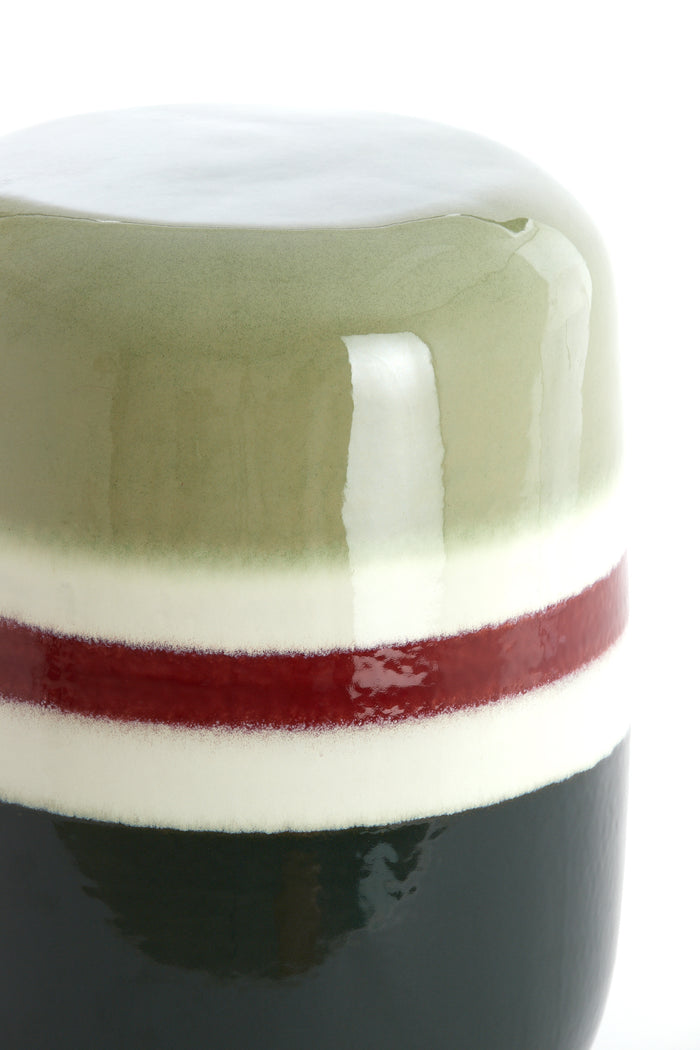 Light&living Bijzettafel Ø34x46,5 cm FRANCA keramiek groen-aubergine