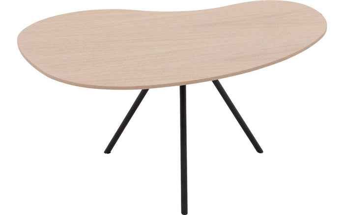 Goossens Salontafel Saya in Eiken gelakt roomwit