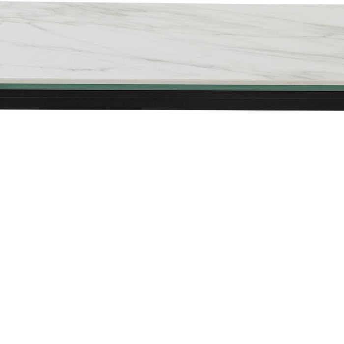 Goossens salontafel Dexter in Keramiek wit geaderd