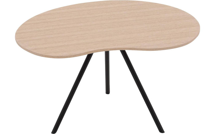 Goossens Salontafel Saya in Eiken gelakt roomwit