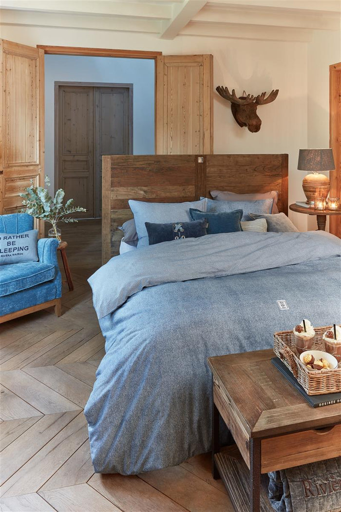 Riviera Maison Gingham dekbedovertrek - 240x200|220 - Blauw