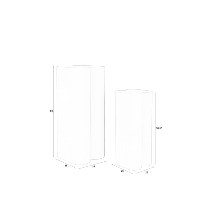 Zuiver Shape Plantenstandaard - Set van 2 - Beige