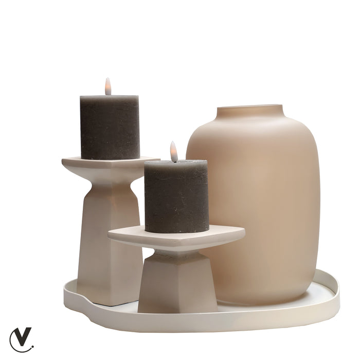 Vase The World - Bariri S ivory L35 x B30 x H2 cm