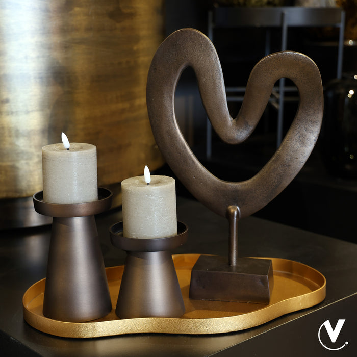 Vase The World - Bauru S gold L44 x B25 x H2 cm