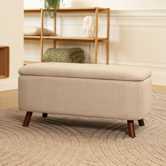 Nolon Julia bankje met opbergruimte beige - 83 x 41 cm