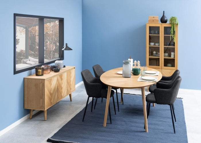 Giga Living - Eetkamerstoel Sebastien Basel Met Armleuning Donkergrijs - Set van 2