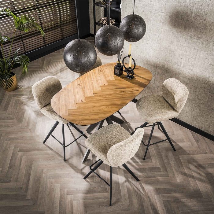 Giga Meubel - Bartafel Organisch 140cm - Naturel Gerecycled Teak