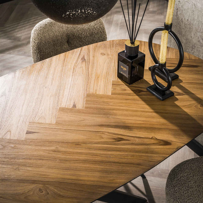 Giga Meubel - Bartafel Organisch 140cm - Naturel Gerecycled Teak