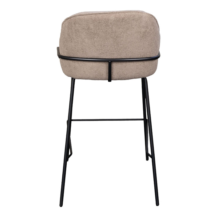 Giga Meubel - Barstoel Maxime Taupe - Set van 2