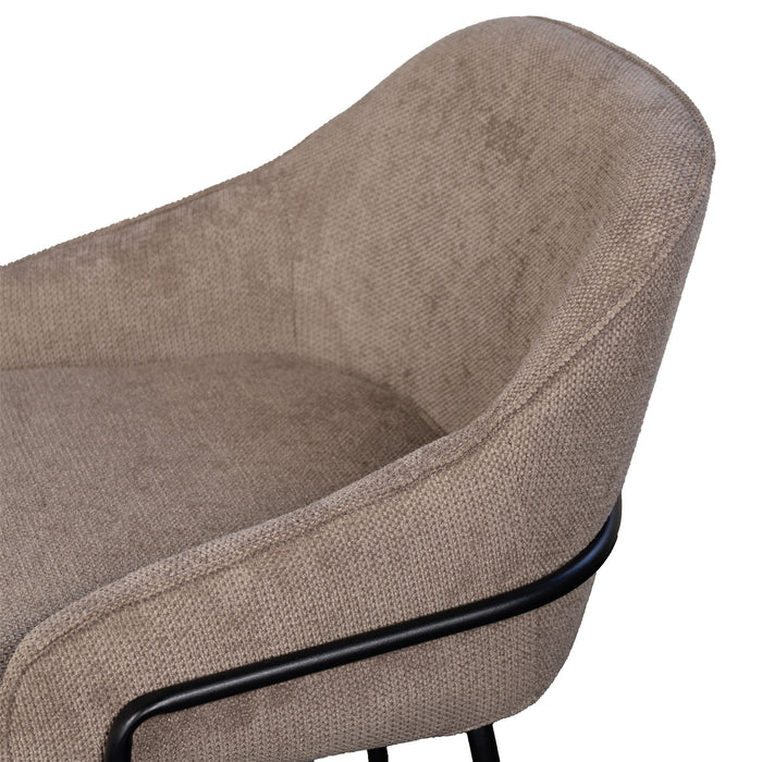 Giga Meubel - Barstoel Maxime Taupe - Set van 2