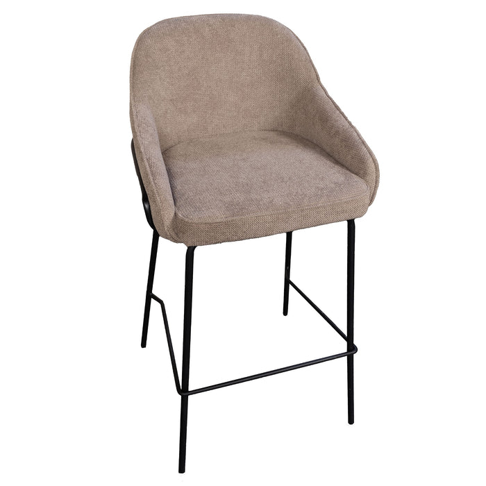 Giga Meubel - Barstoel Maxime Taupe - Set van 2