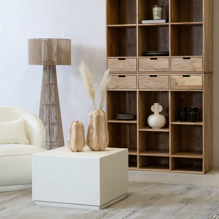 Giga Meubel - Salontafel Wit 60x60x42cm - Moderne Stijl - Tafel Evi