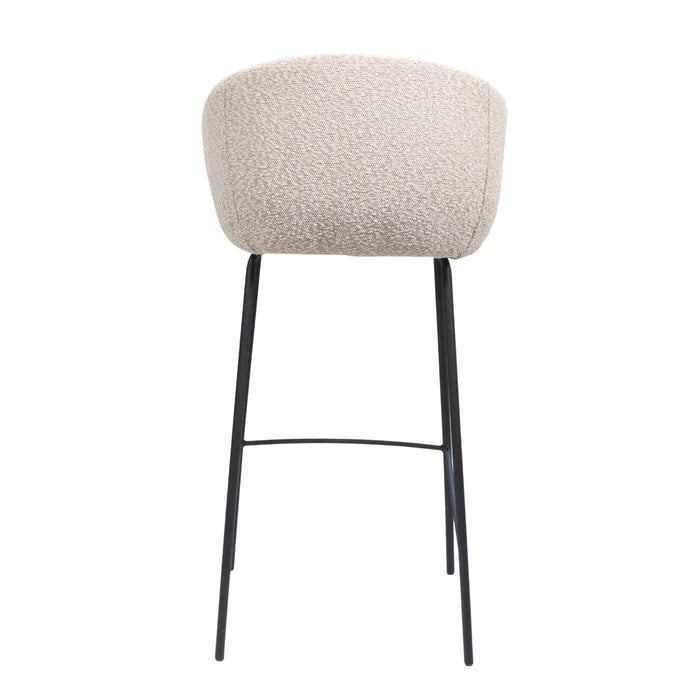 Giga Meubel - Barkruk Taupe - Stof|Textiel - Lova - Set van 2