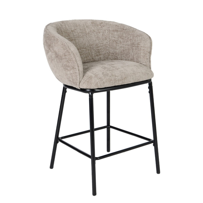 Giga Meubel - Barstoel Beige Stof - Mae