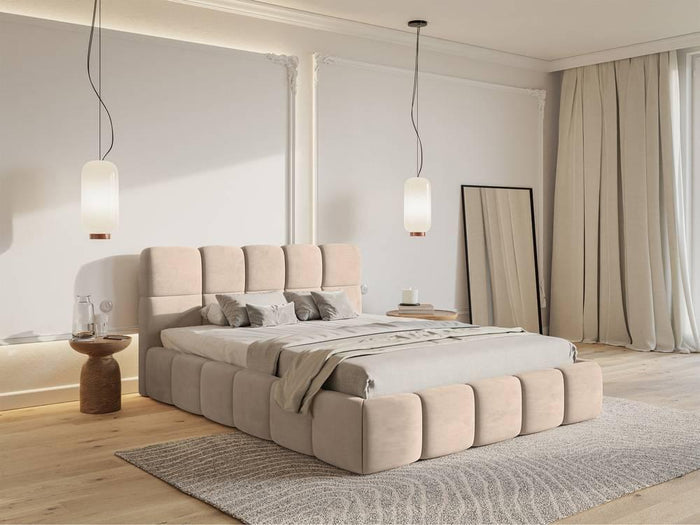NADUVI Collection Bedframe Chloe velvet 180 x 200 met opbergruimte