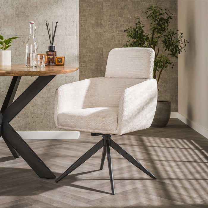 Giga Meubel - Eetkamerstoel Met Hoofdsteun Wit - Set van 2