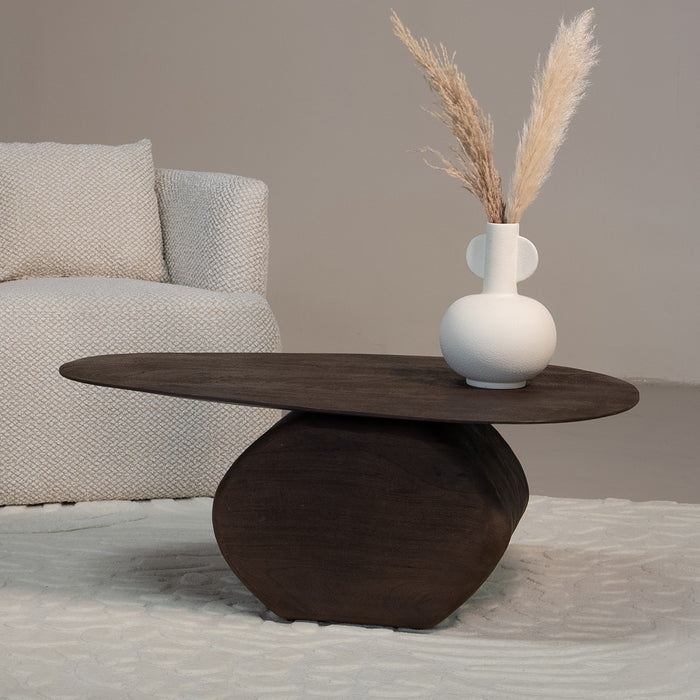 Giga Meubel - Salontafel Organisch 100cm Bruin - Ebbe