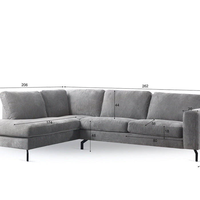 Giga Meubel - 3-Zits Hoekbank Perfect Harmony Grijs Links