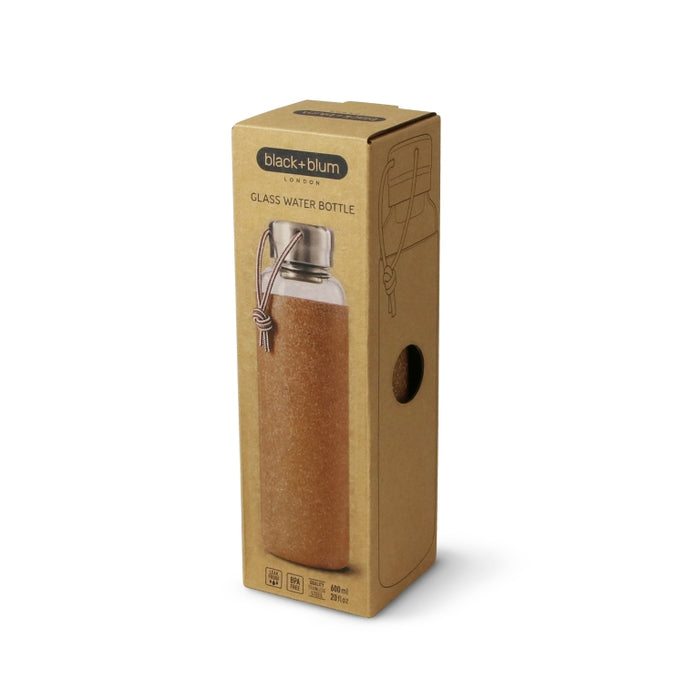 Black+Blum Glazen Waterfles - 600ml - Licht Bruin