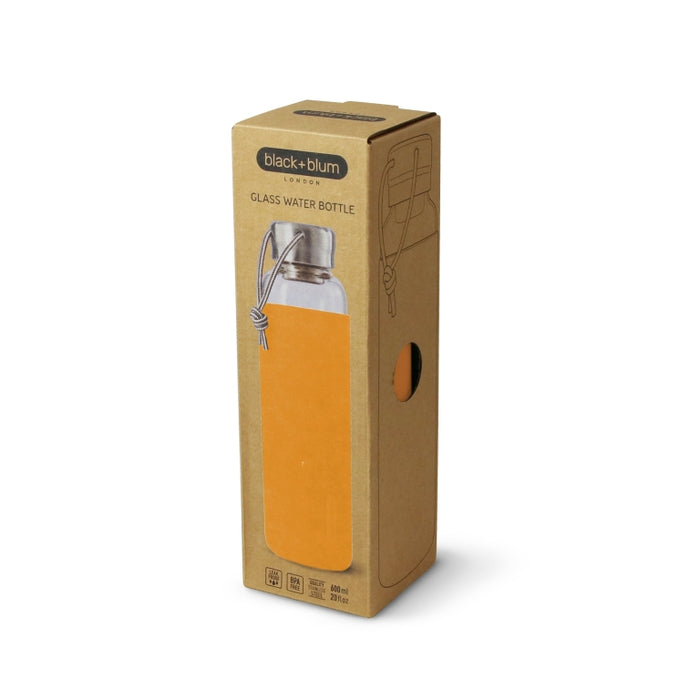 Black+Blum Glazen Waterfles - 600ml - Oranje