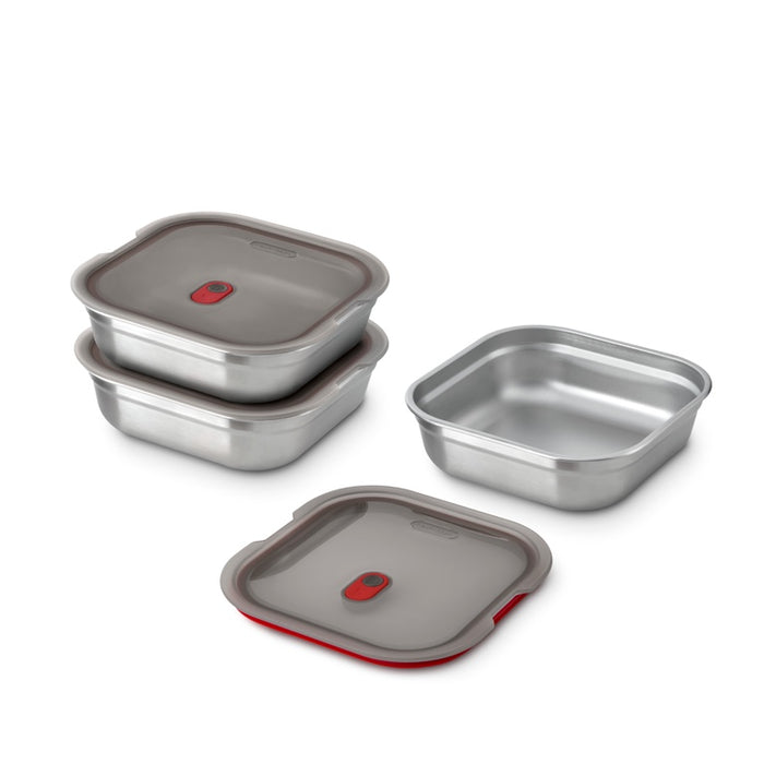 Black+Blum RVS Lunchbox - Geschikt voor Magnetron - Vierkant - 1.1 Ltr