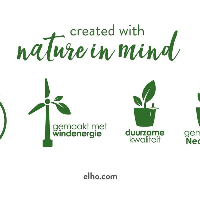 Elho June Split High 46 - Zwart - Ø 46 x H 53 cm - Binnen en Buiten - 100% gerecycled