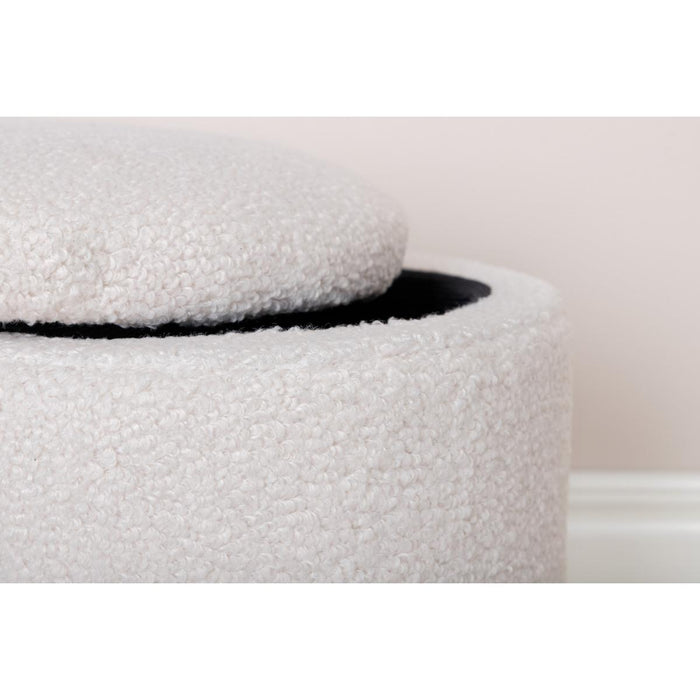 Svea - Zara poef - teddy - wit
