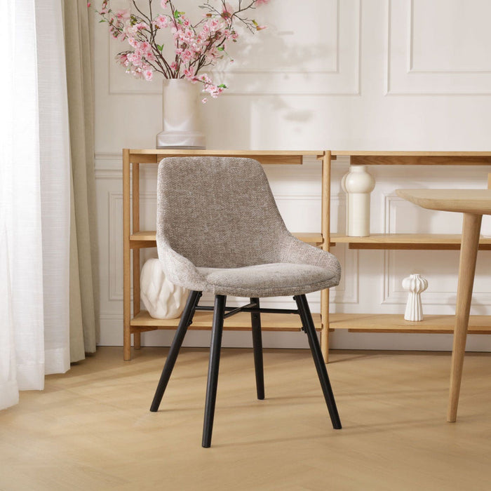 Nolon Nena-Isa Eetkamerstoel Bruin - Zwarte Houten Poten