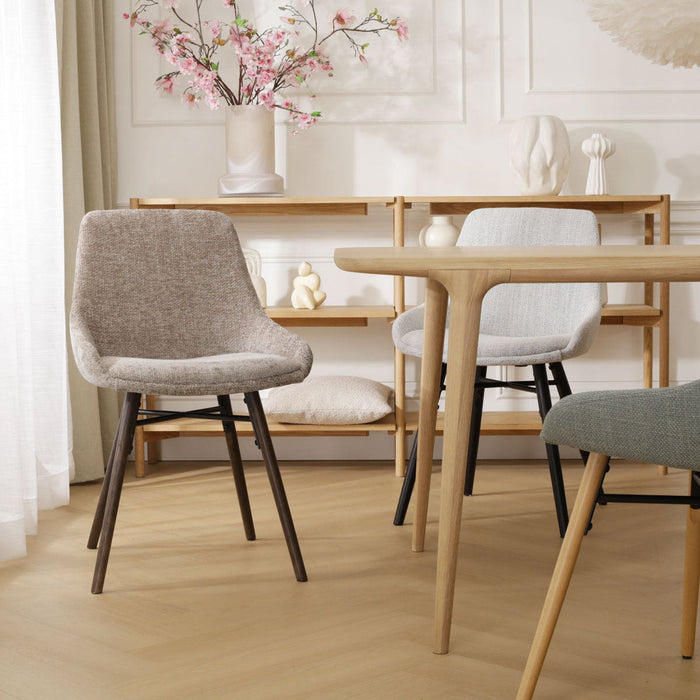 Nolon Nena-Isa Eetkamerstoel Bruin - Zwarte Houten Poten