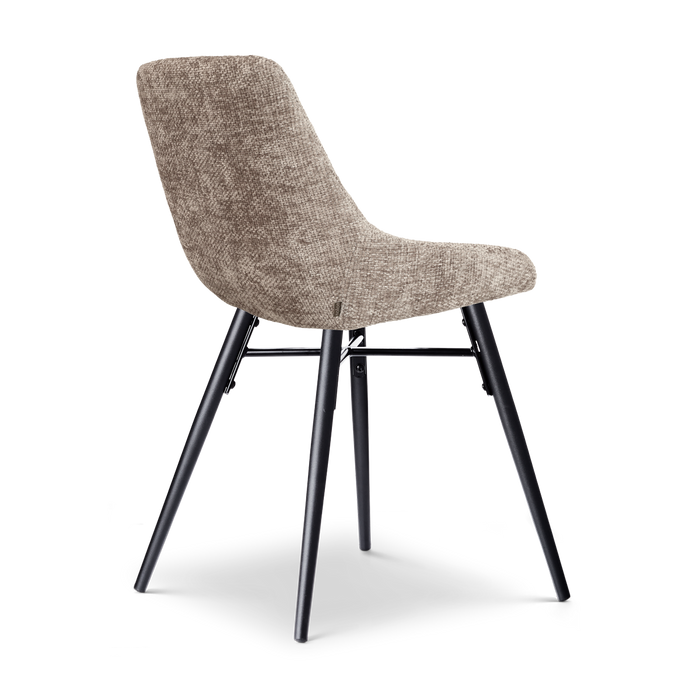 Nolon Nena-Isa Eetkamerstoel Bruin - Zwarte Houten Poten