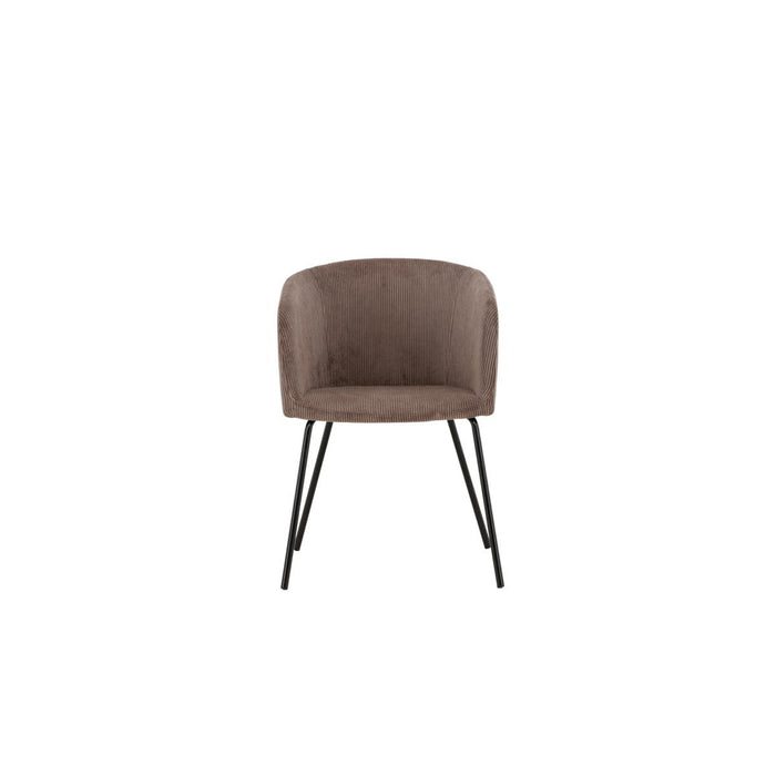 Svea - Tiro eetkamerstoel - ribstof - bruin