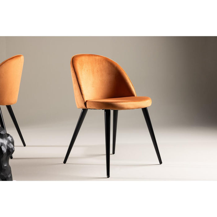 Svea - Zako eetkamerstoel - velvet - oranje