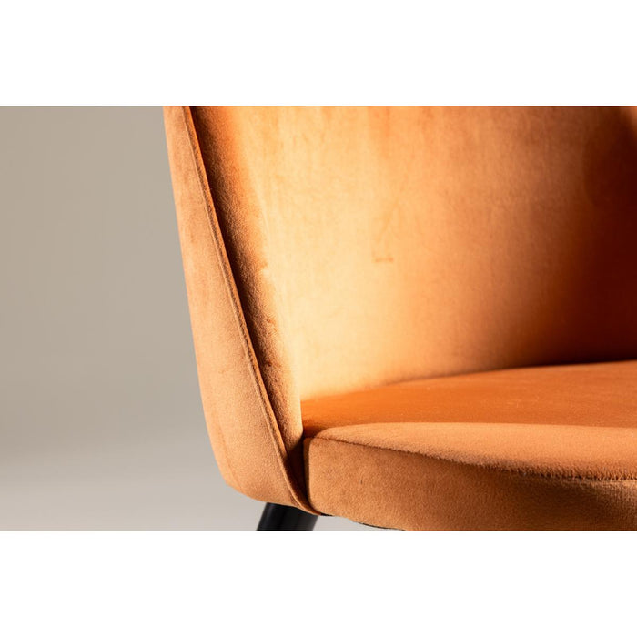 Svea - Zako eetkamerstoel - velvet - oranje