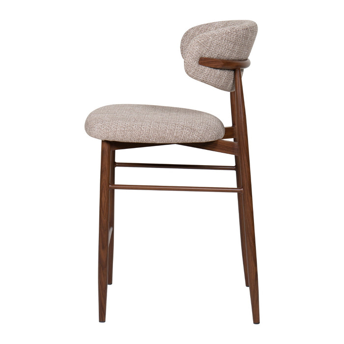 Giga Meubel - Barkruk Taupe - Stof|Metaal - Alexia