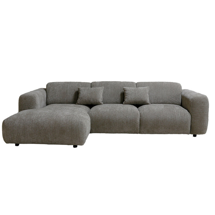 Giga Meubel - Chaise Longue Bank Taupe - Ottomane Links - Dijon