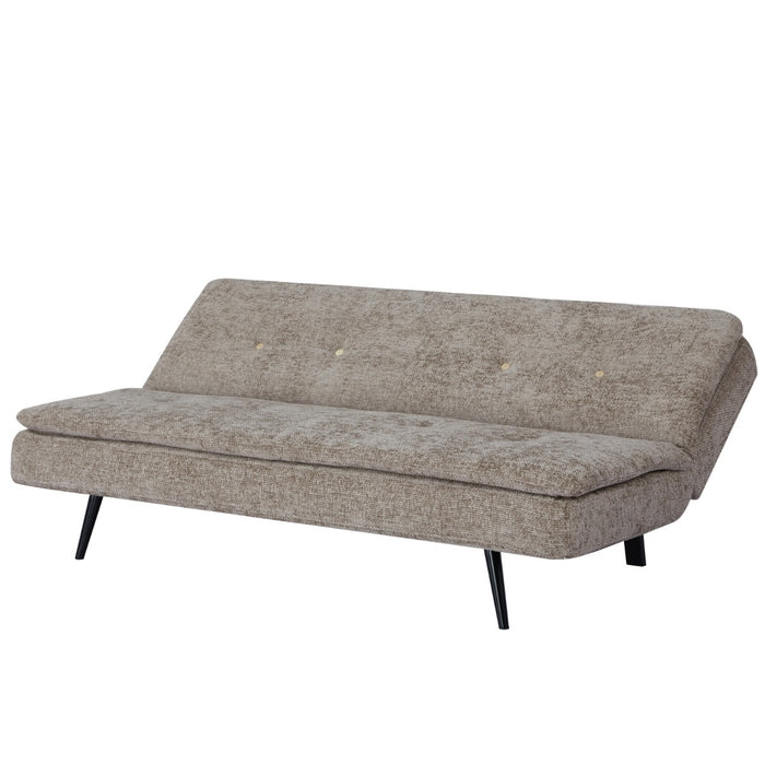 Giga Meubel - Slaapbank Taupe 180cm - Metaal & Stof - Bank Olive