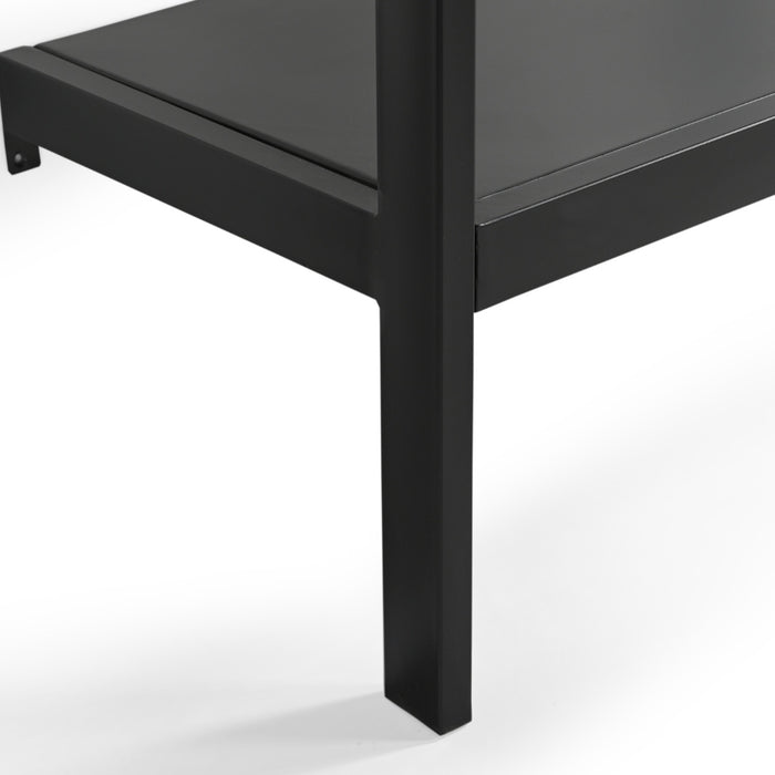 Giga Meubel - Kapstok Zwart Metaal - 50x40x185cm - Manoué