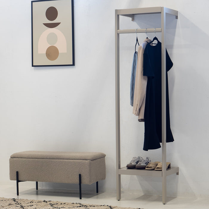 Giga Meubel - Kapstok Beige Metaal - 50x40x185cm - Manoué