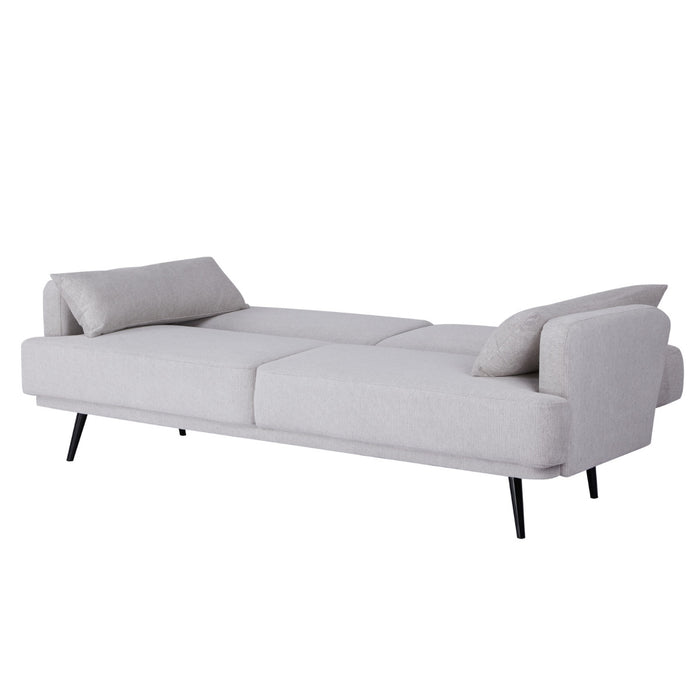 Giga Meubel - Slaapbank Beige 215cm - Metaal & Stof - Bank Sylke