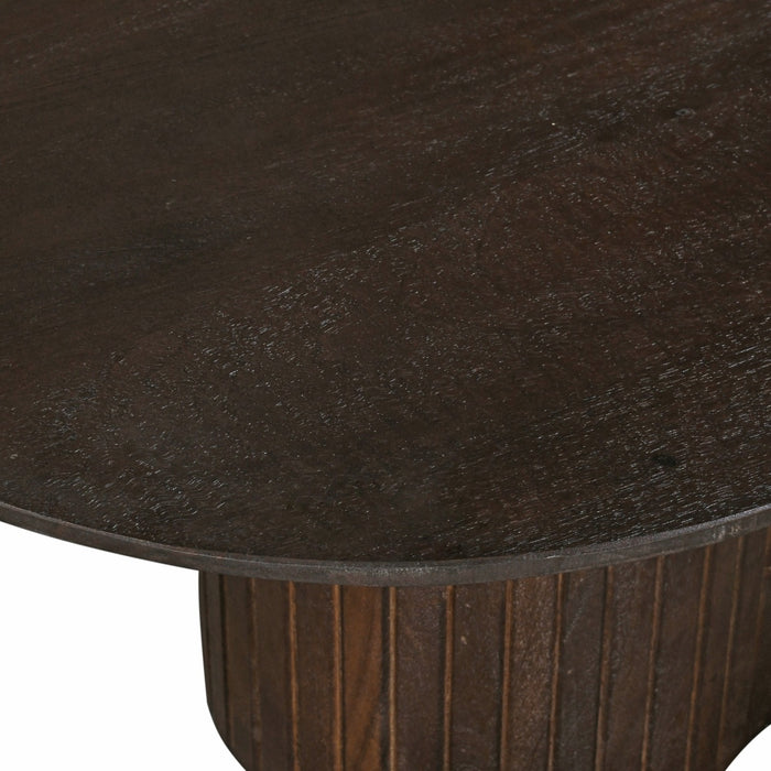 Giga Meubel - Salontafel Ovaal 120cm - Donkerbruin Mangohout - Ava