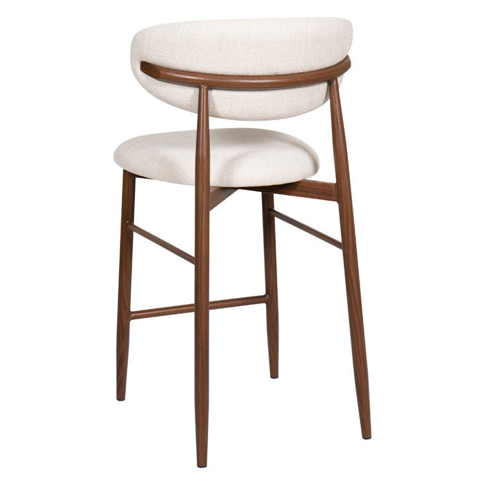 Giga Meubel - Barkruk Beige - Stof|Metaal - Alexia - Set van 2