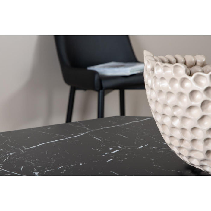Svea - Lino ronde eettafel - ø110 cm - marmer - zwart