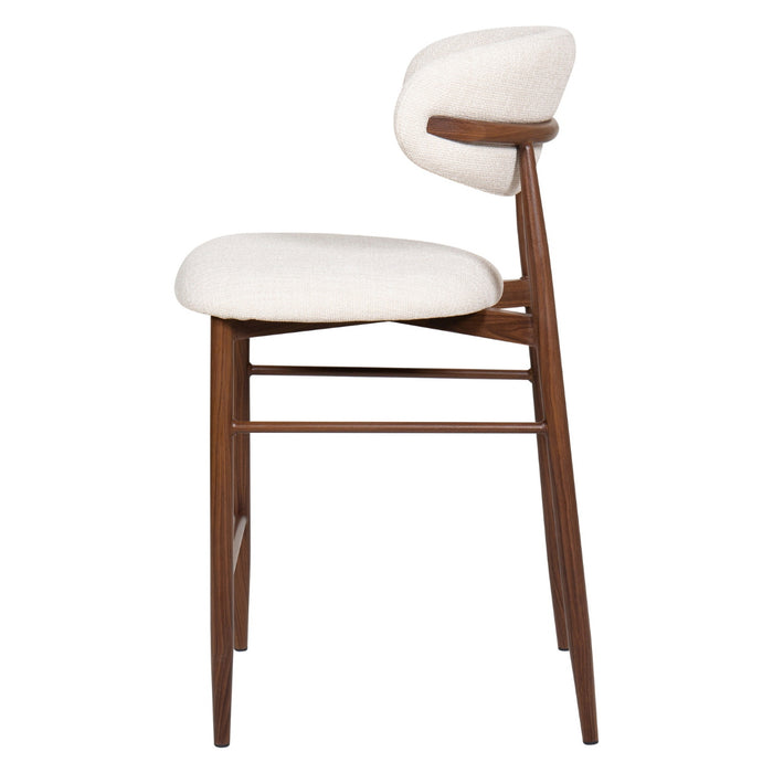 Giga Meubel - Barstoel Beige - Stof|Metaal - Alexia - Set van 2