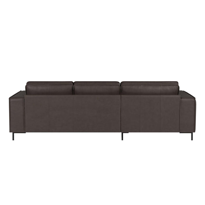by fonQ Brisk Hoekbank met Chaise Longue Links - Buffelleer - Donkerbruin