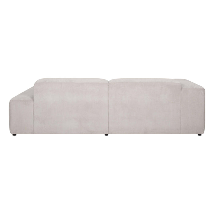 by fonQ Wonder 3-zits Hoekbank met Chaise Longue Rechts - Rib - Beige