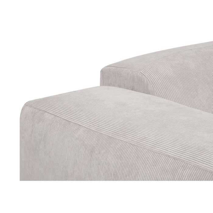 by fonQ Wonder 3-zits Hoekbank met Chaise Longue Rechts - Rib - Beige
