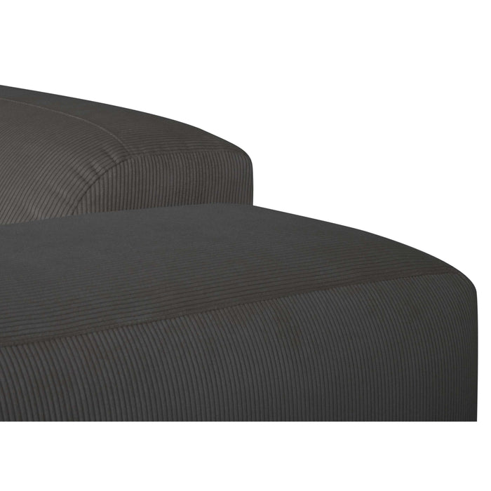by fonQ Wonder 4-zits Hoekbank met Chaise Longue Links XL - Rib - Antraciet